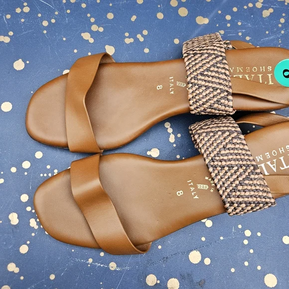 Italian Shoe  Markers Brown Women's Sandals Size 8 - Picture 8 of 16